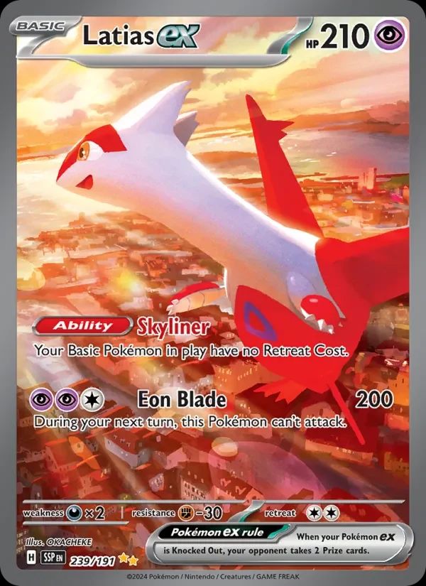 Latias ex Surging Sparks card
