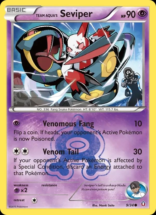 Team Aqua's Seviper Double Crisis card