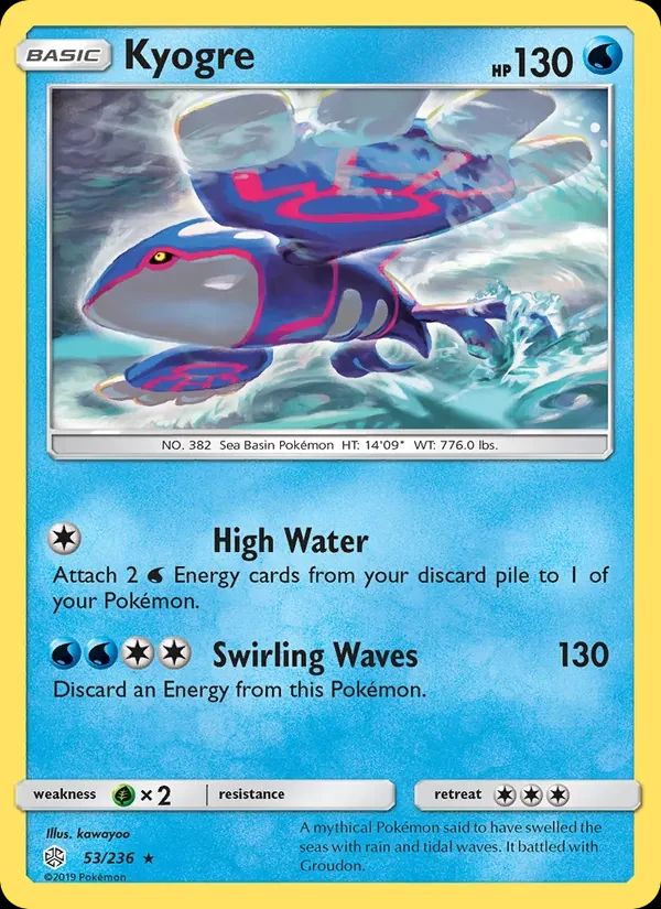 Kyogre Cosmic Eclipse card