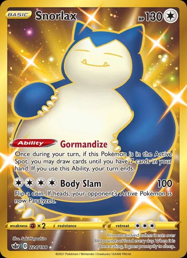 Snorlax Chilling Reign card