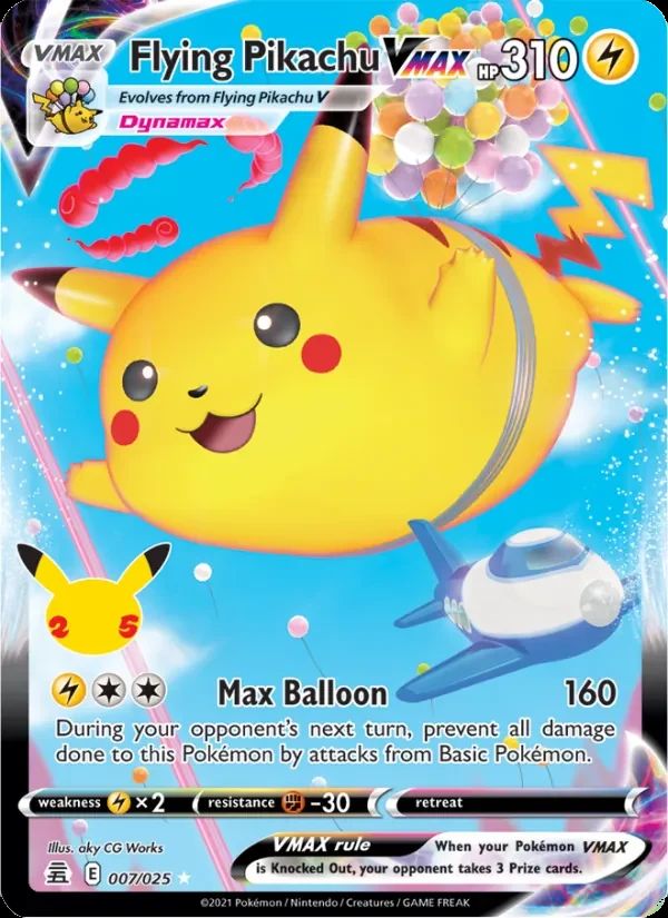 Flying Pikachu VMAX Celebrations card