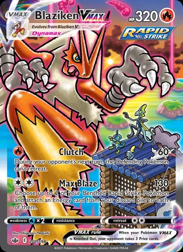 Blaziken VMAX Chilling Reign card