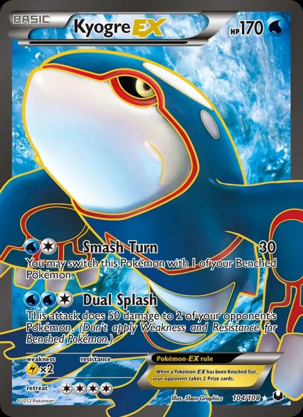 Kyogre EX Dark Explorers card