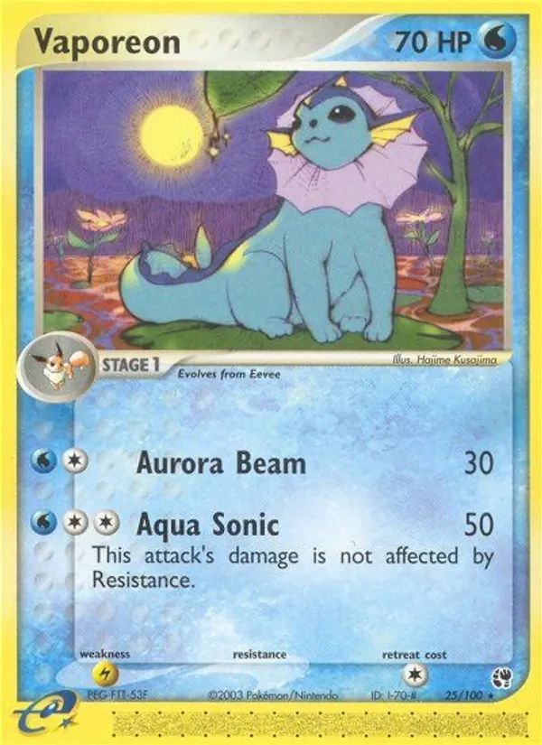 Vaporeon EX Sandstorm card