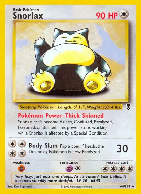 Snorlax Legendary Collection card