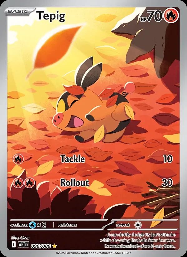 Tepig White Flare card