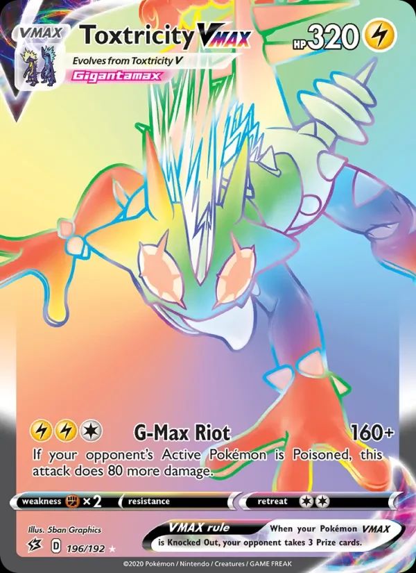 Toxtricity VMAX Rebel Clash card