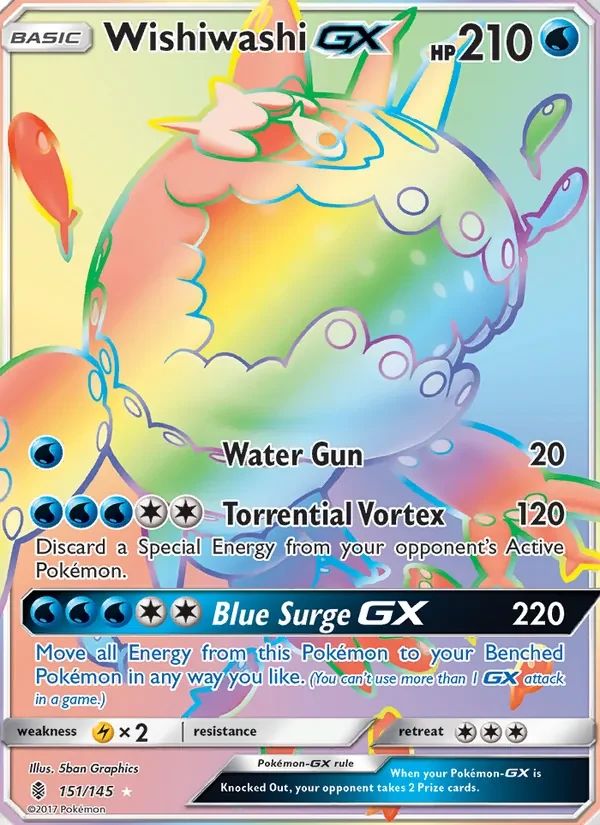 Wishiwashi GX Guardians Rising card