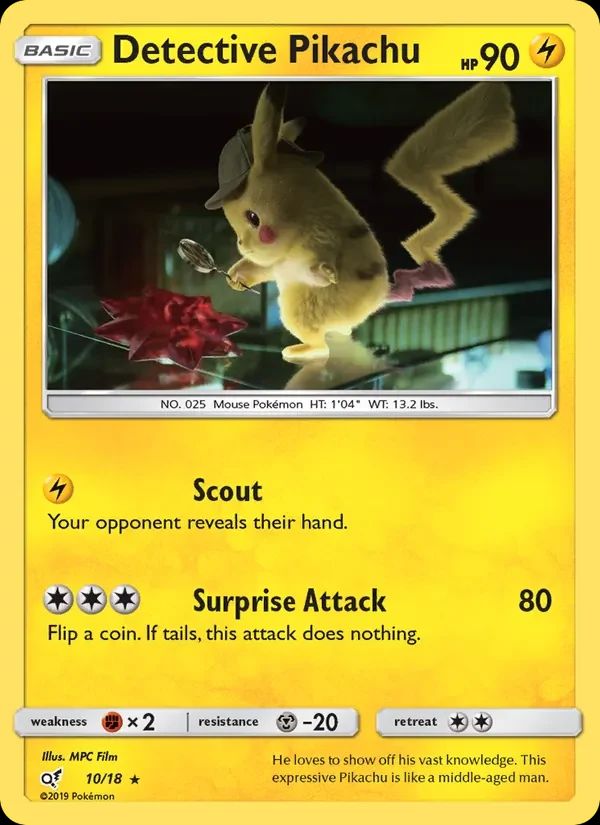 Detective Pikachu Detective Pikachu card
