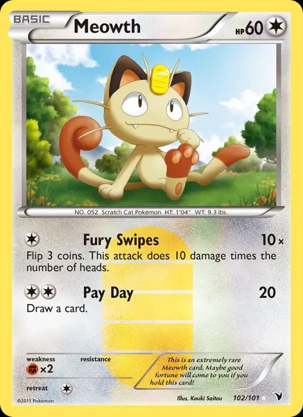 Meowth Noble Victories card