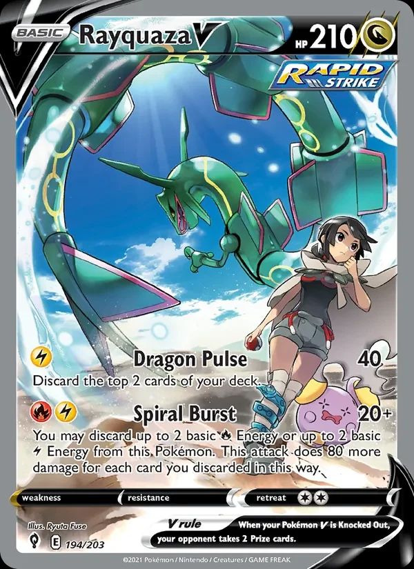 Rayquaza V Evolving Skies card