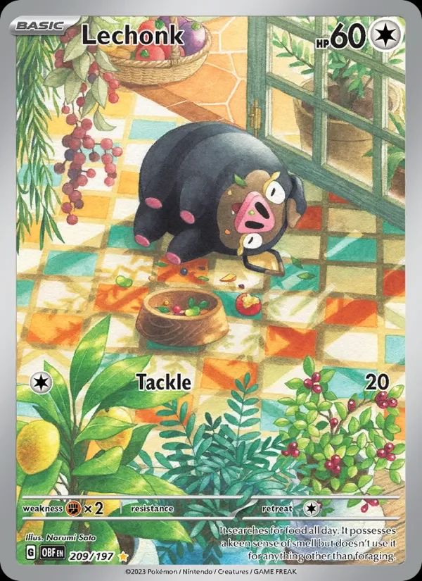 Lechonk Obsidian Flames card