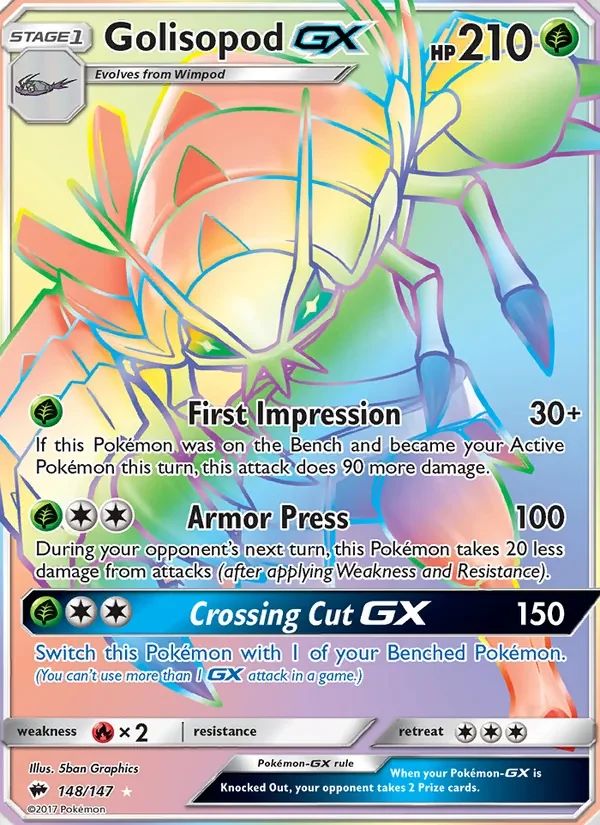 Golisopod GX Burning Shadows card