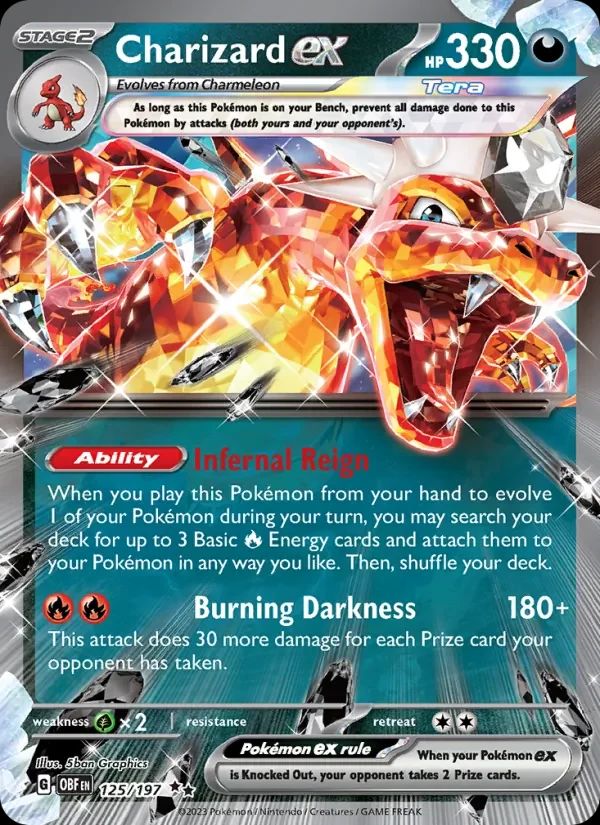Charizard Ex Obsidian Flames card