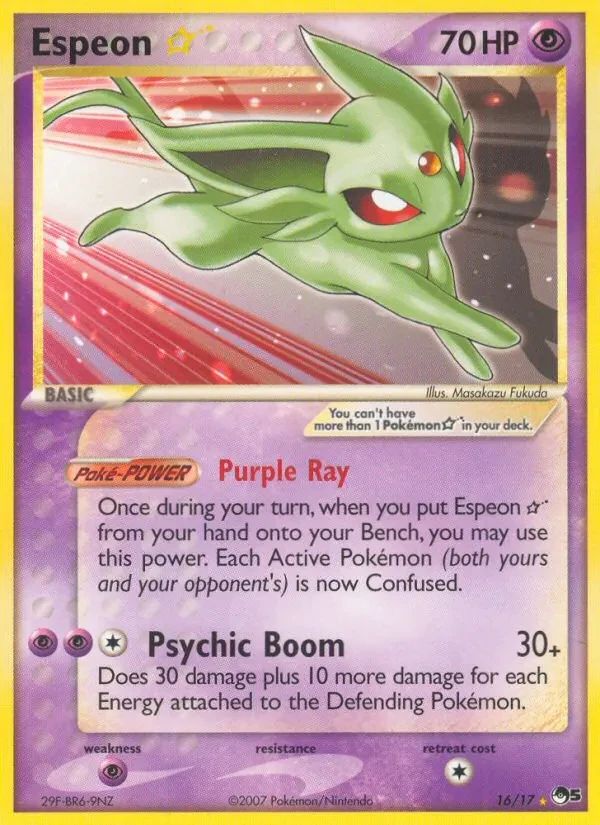 Espeon POP Series 5 card