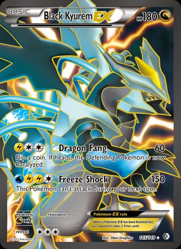 Black Kyurem EX Boundaries Crossed card