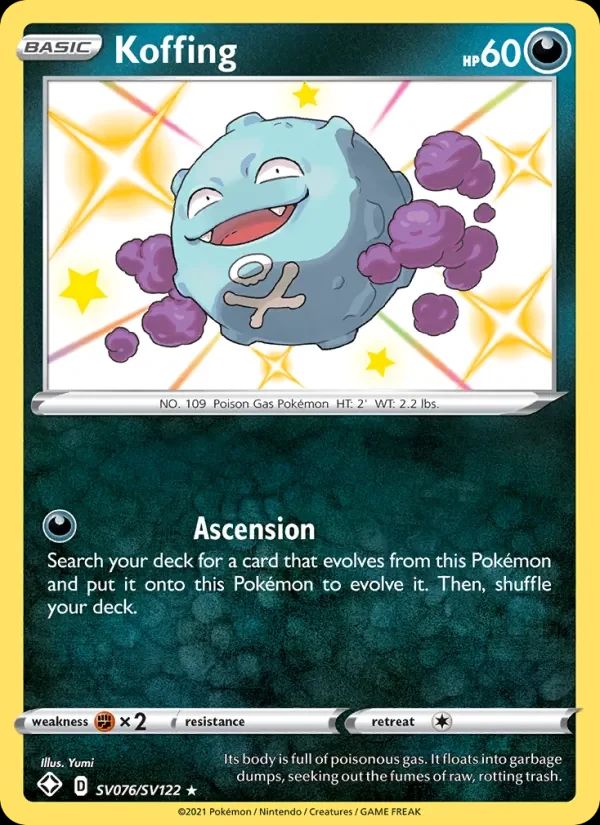 Koffing Shining Fates card