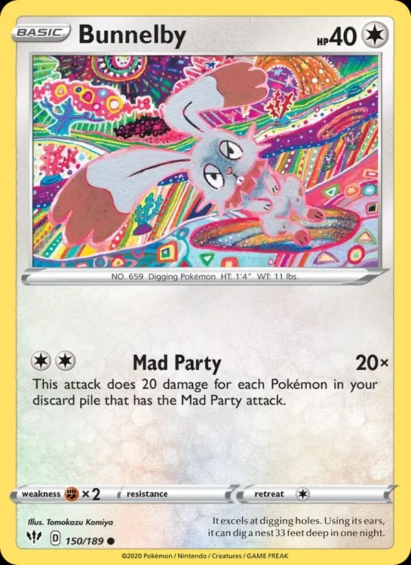 Bunnelby Darkness Ablaze card