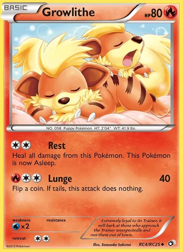Growlithe Legendary Treasures card