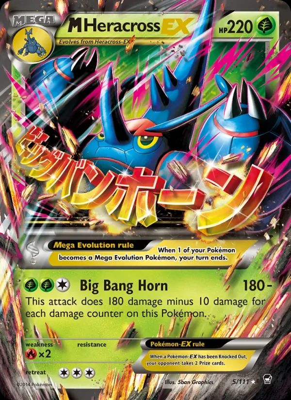 M Heracross EX Furious Fists card