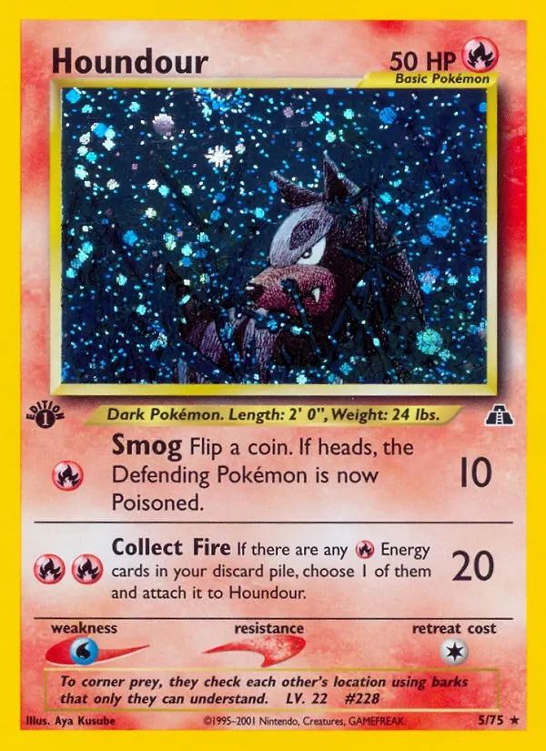 Houndour Neo Discovery card