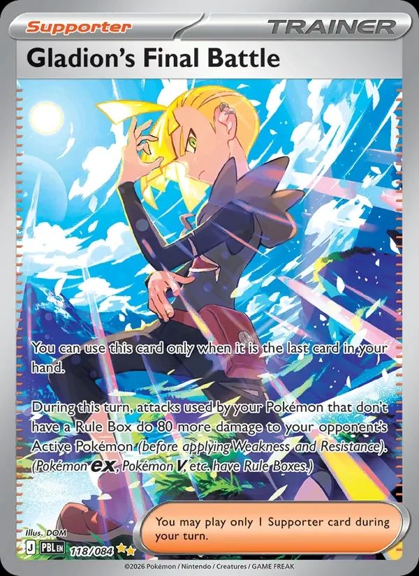 Gladion's Final Battle Pitch Black card