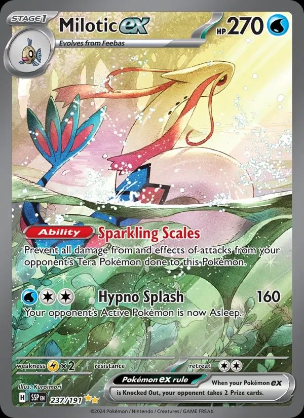 Milotic ex Surging Sparks card