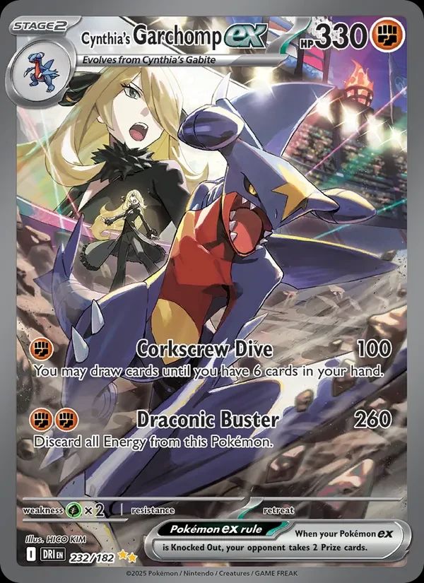Cynthia's Garchomp ex Destined Rivals card