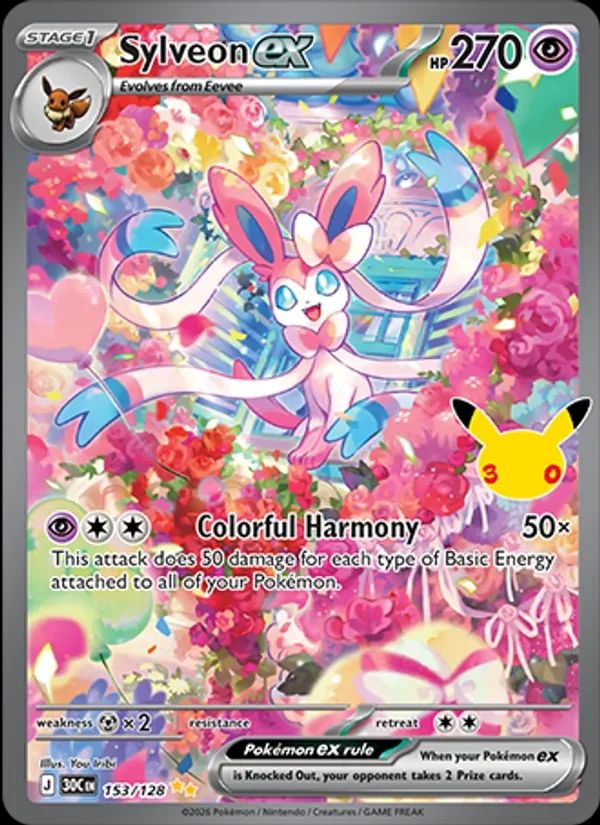Sylveon ex 30th Celebration card