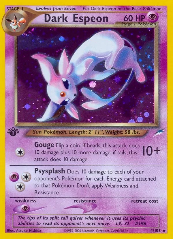 Dark Espeon Neo Destiny card