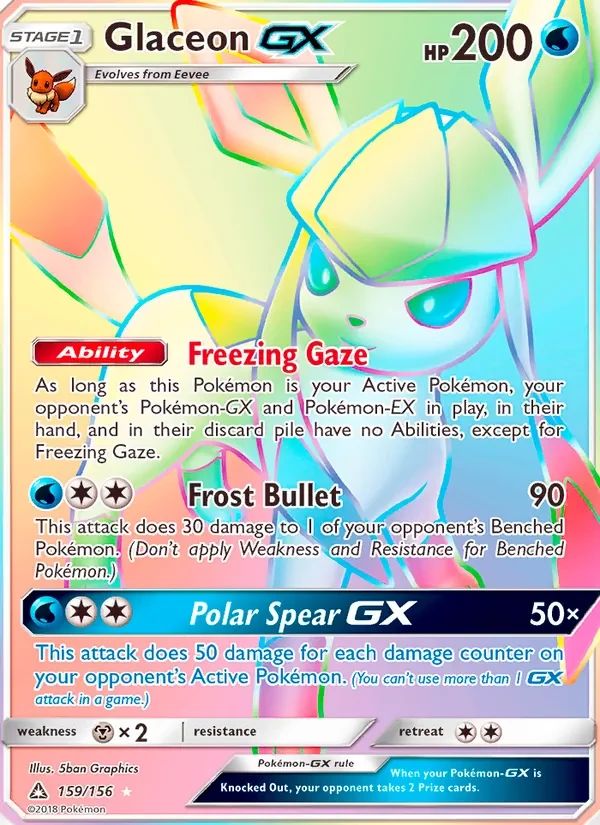 Glaceon GX Ultra Prism card