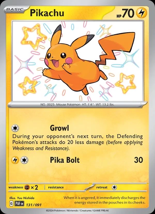 Pikachu Paldean Fates card