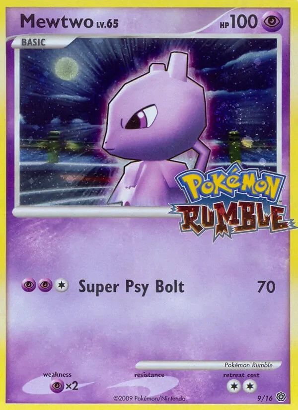Mewtwo Pokémon Rumble card
