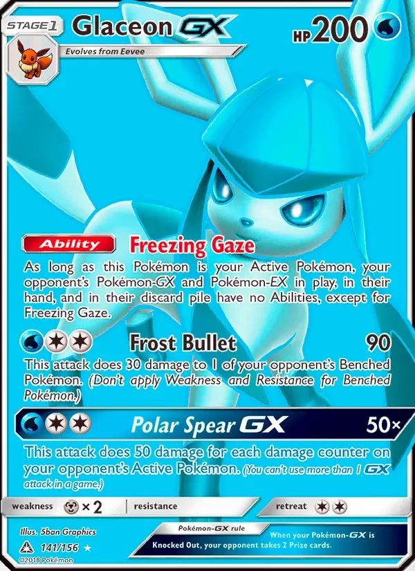 Glaceon GX Ultra Prism card