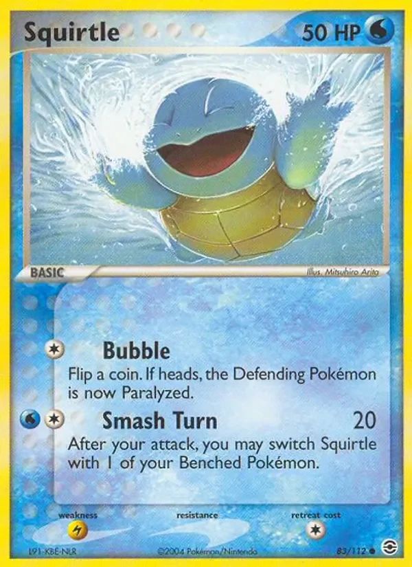 Squirtle EX FireRed & LeafGreen card