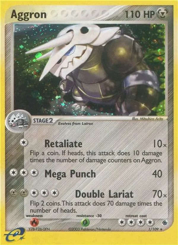 Aggron EX Ruby & Sapphire card