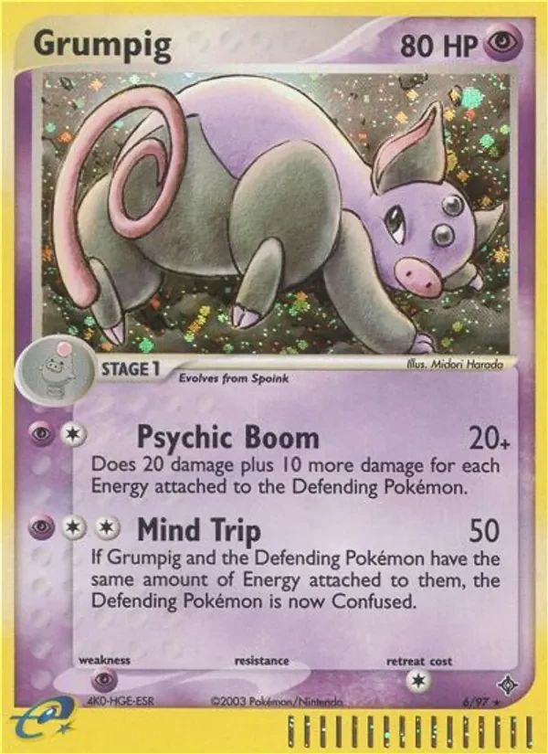 Grumpig EX Dragon card
