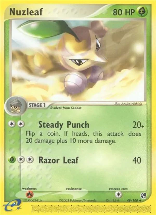 Nuzleaf EX Sandstorm card