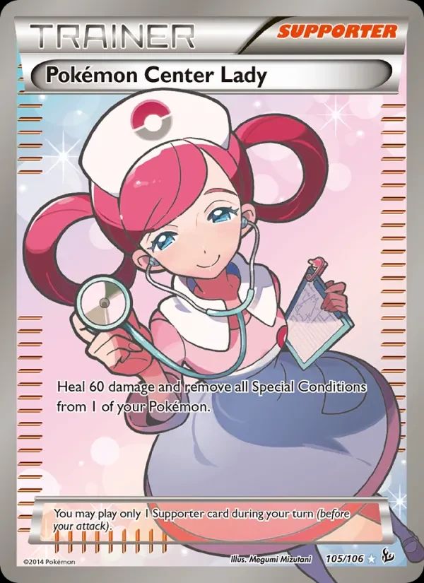 Pokemon Center Lady Flashfire card