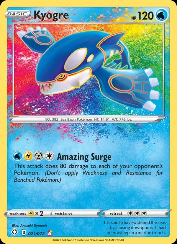 Kyogre Shining Fates card