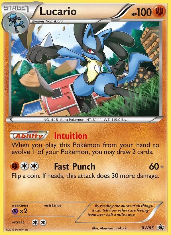 Lucario BW Black Star Promos card