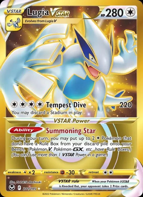 Lugia VSTAR Silver Tempest card