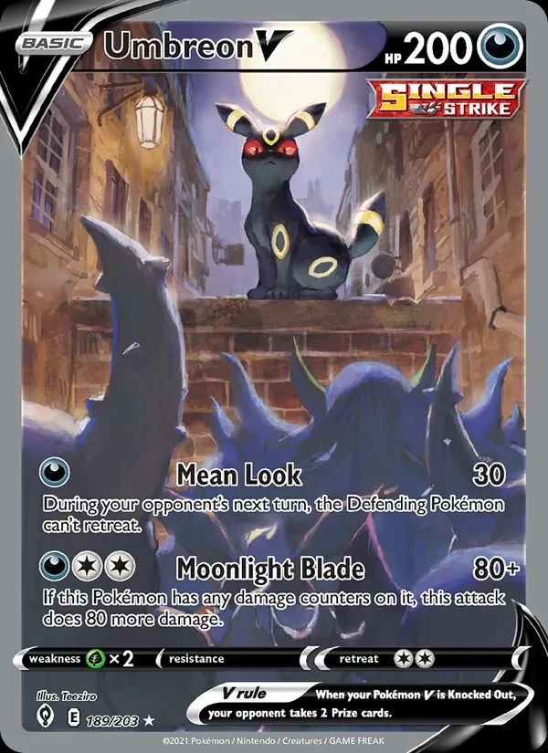 Umbreon V Evolving Skies card