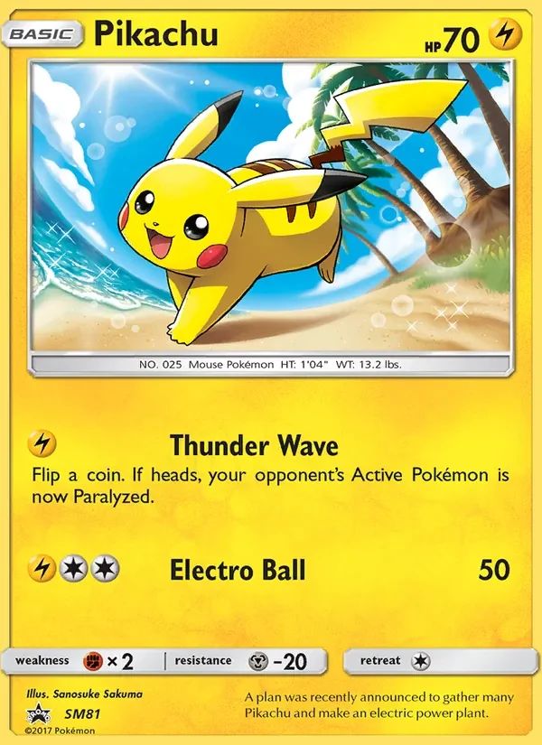 Pikachu SM Black Star Promos card