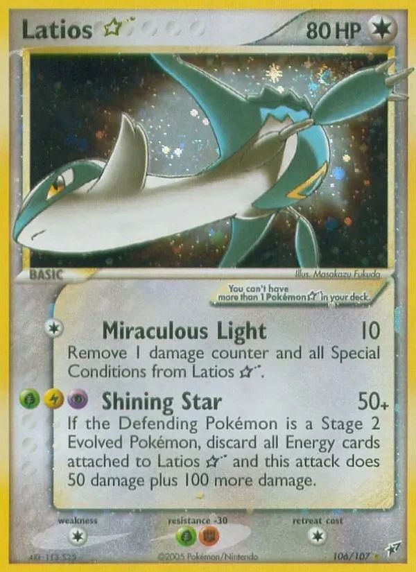 Latios EX Deoxys card
