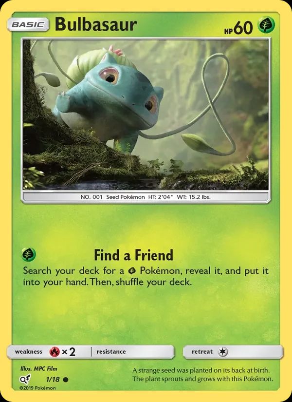 Bulbasaur Detective Pikachu card