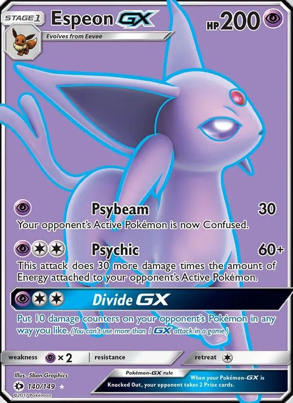 Espeon GX Sun & Moon card