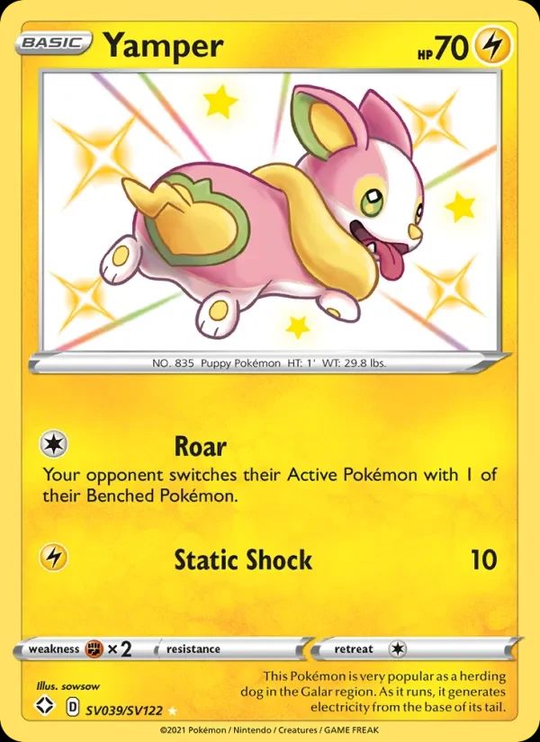 Yamper Shining Fates card