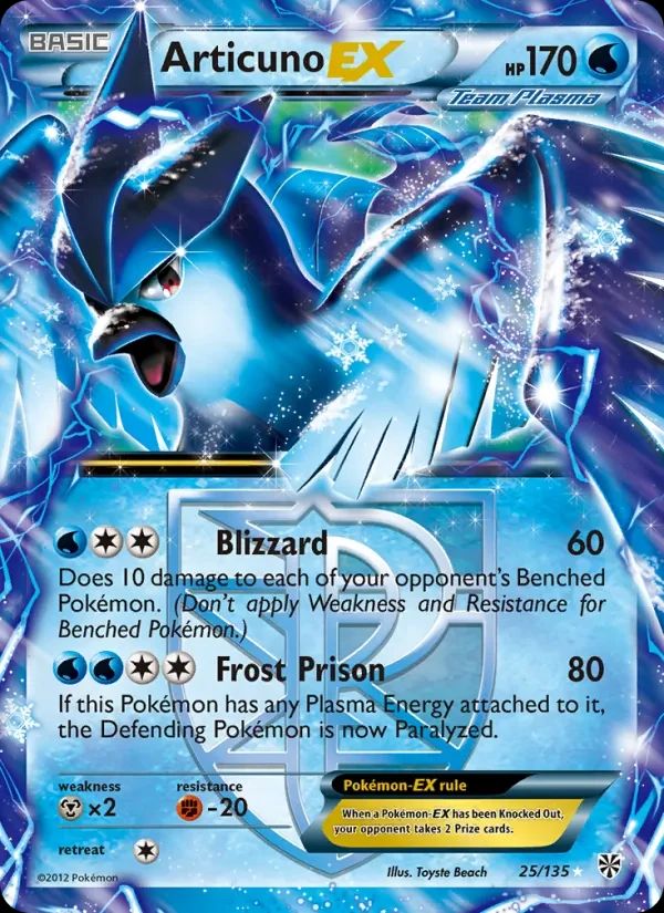 Articuno EX Plasma Storm card