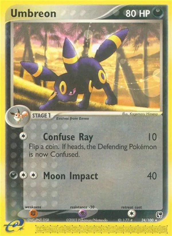 Umbreon EX Sandstorm card